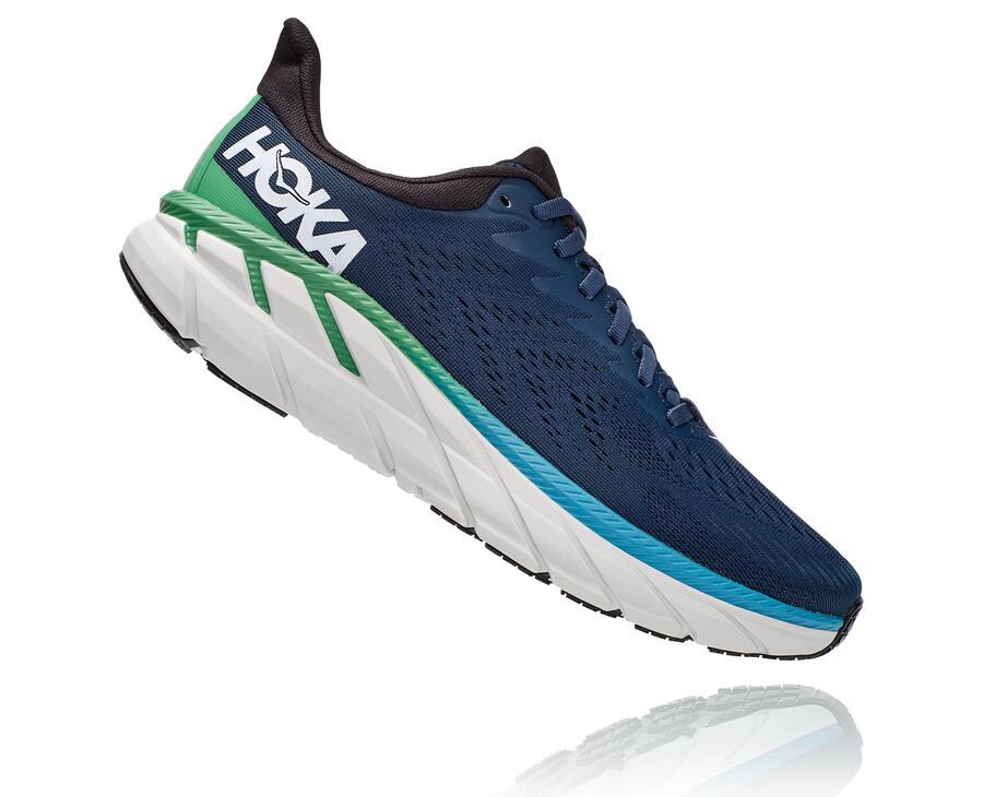 Hoka One One Running Shoes Mens Navy - Clifton 7 - 93085UQGD